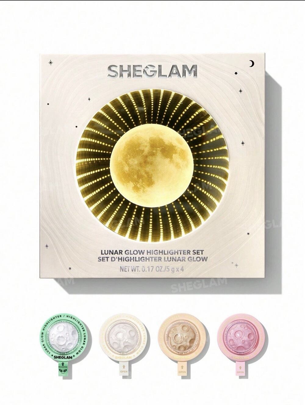 Sheglam 4 Piece Highlighter Set With Light Box Decor